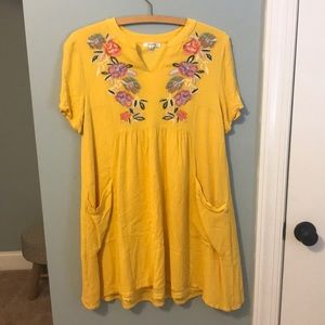 Yellow floral dress